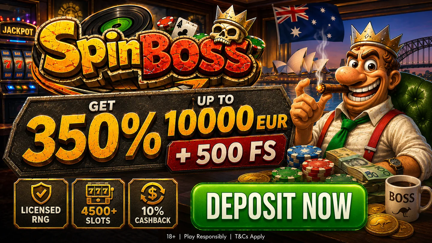Spinboss Casino welcome offer: 350% up to €10,000 plus 500 free spins